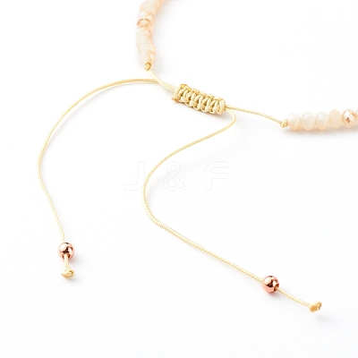 Adjustable Nylon Thread Braided Bead Bracelets BJEW-JB06456-01-1