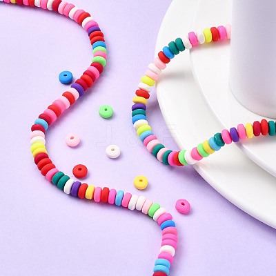 Handmade Polymer Clay Beads Strands X-CLAY-N008-008A-1