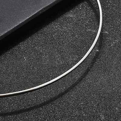 Non-Tarnish Casual Style 304 Stainless Steel Choker Necklaces STAS-O037-02P-1