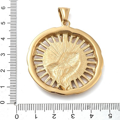 304 Stainless Steel Rhinestone Cross Praying Hands Pendants STAS-V008-33G-1