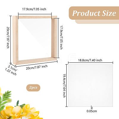 Wooden Picture Frame with Transparent Acrylic Blank Sheet AJEW-WH0528-27-1