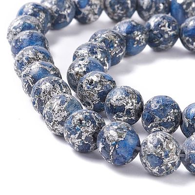 Natural Blue Calcite Beads Strands G-K317-A22-1