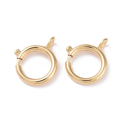 Eco-friendly Brass Spring Ring Clasps KK-D082-01D-G-1