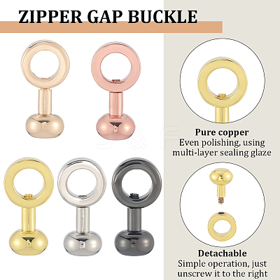 5Pcs 5 Colors Brass Clasps FIND-SP0004-10-1