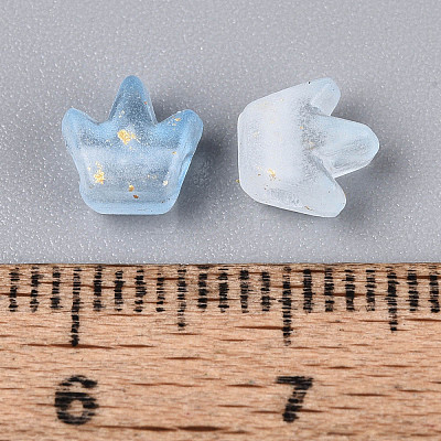 Frosted Transparent Acrylic Beads FACR-T009-01D-1