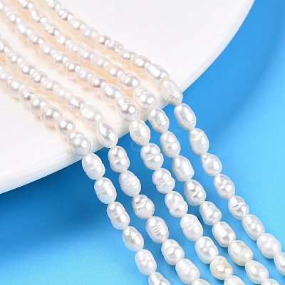Natural Cultured Freshwater Pearl Beads Strands PEAR-N012-04S-1
