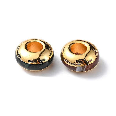 Brass European Beads G-F743-08-1