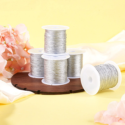 5 Rolls 5 Sizes Round PET Metallic Thread MCOR-TA0001-02A-1