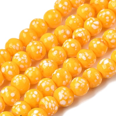 Handmade Lampwork Beads Strands LAMP-H071-01B-07-1