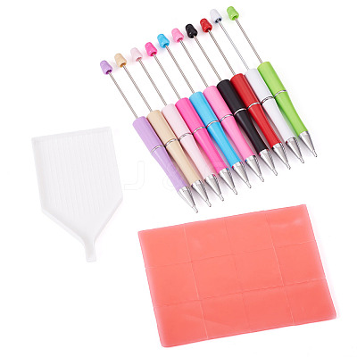 10Pcs 10 Colors ABS Plastic Nail Art Rhinestones Pickers Beadable Pens DIY-TA0014-97-1
