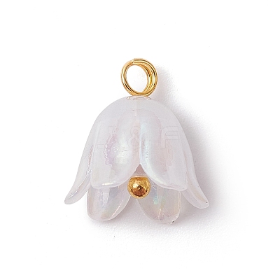 Acrylic Flower Charms PALLOY-JF02544-1