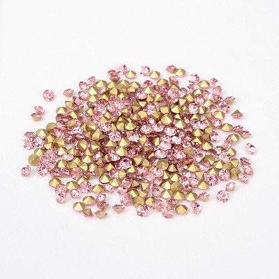 Back Plated Grade A Diamond Glass Pointed Rhinestone LS-RGLA-SS16-022-1