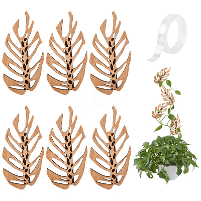 6Pcs Wood Wall Fixture Clips AJEW-FG0005-96B-1