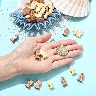 40Pcs 2 Colors Dyed Wooden Beads WOOD-CJ0002-68-1