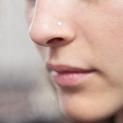 Acrylic L-Shaped Nose Ring AJEW-YW0001-06A-1