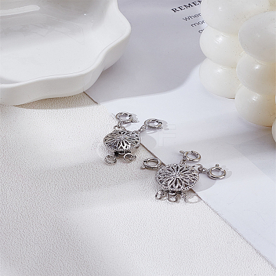 2Pcs 2 Styles Brass Box Clasps KK-LP0001-92P-1