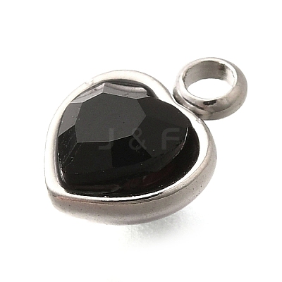 304 Stainless Steel with Rhinestone Pendants STAS-Q346-01P-05-1