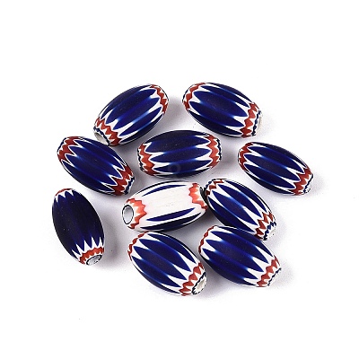 Handmade Millefiori Glass Barrel Beads LS-LA-N002-09E-1