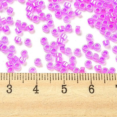 Electroplate Transparent Glass Seed Beads SEED-S042-16A-08-1