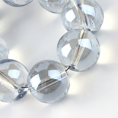 Electroplate Glass Beads Strands X-EGLA-Q062-8mm-A07-1