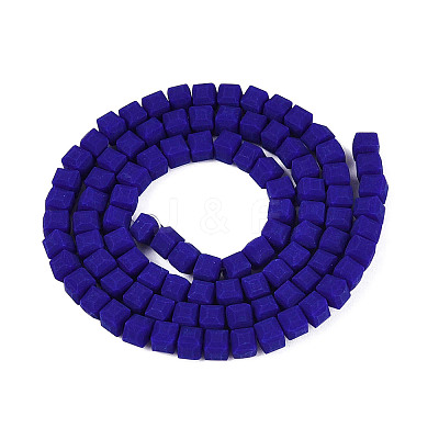 Opaque Frosted Glass Beads Strands GLAA-N072-01A-B10-1