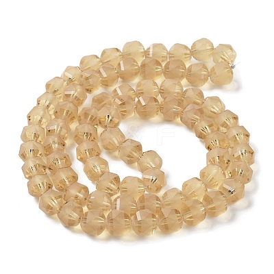 Electroplate Transparent Glass Beads Strands EGLA-I018-FA03-1
