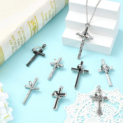 8Pcs 8 Styles Tibetan Style Alloy Big Pendants FIND-CJ0005-85-1