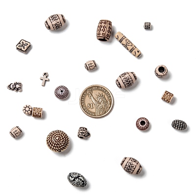 Mixed Antique Style Acrylic Beads MACR-R546-01-1