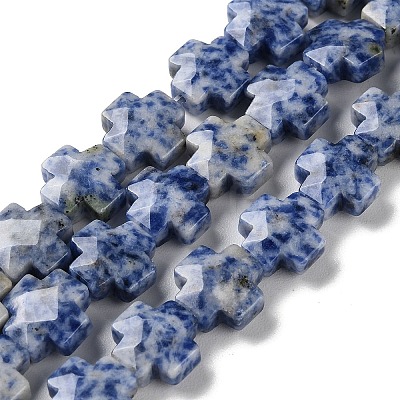 Natural Blue Spot Jasper Beads Strands G-K357-C03-01-1