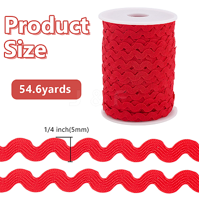 50M Polyester Wave Ribbon OCOR-AR0001-93-1