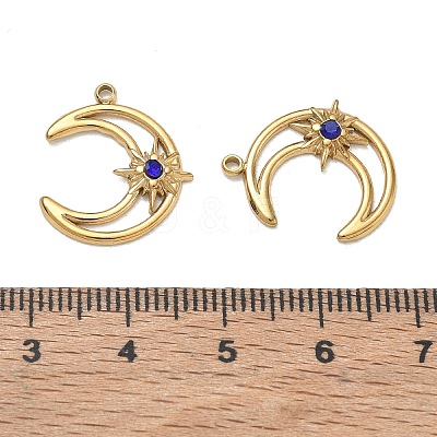 304 Stainless Steel Rhinestone Pendants SA-CBAF1D5-07G-B-1