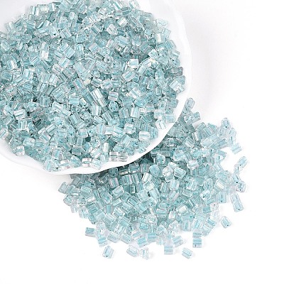 Transparent Inside Colours Glass Seed Beads SEED-T007-13M-1-1