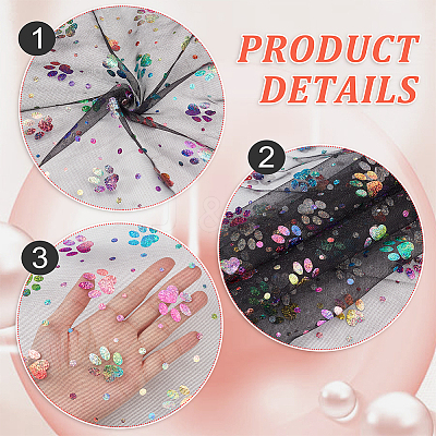 Halloween Bronzing Polyester Fabric OCOR-WH0067-99-1