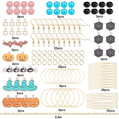 188 Pcs DIY Halloween Themed Earring Making Kits DIY-SC0014-73-1