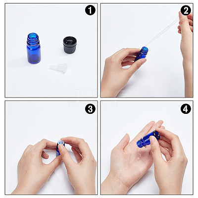 24 Sets Empty Glass Essential Oil Bottles MRMJ-BC0003-37A-1