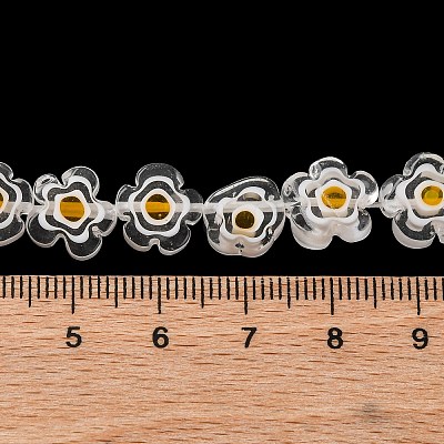 Handmade Millefiori Lampwork Beads Strands X-LAMP-G164-03O-1