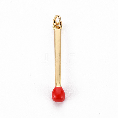 Brass Enamel Pendants X-KK-S362-032C-NR-1