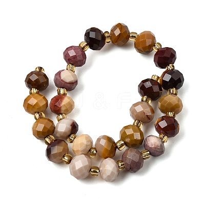 Natural Mookaite Beads Strands G-D105-B04-1