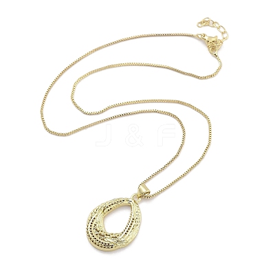 Brass Pendants Necklace NJEW-B101-02G-03-1