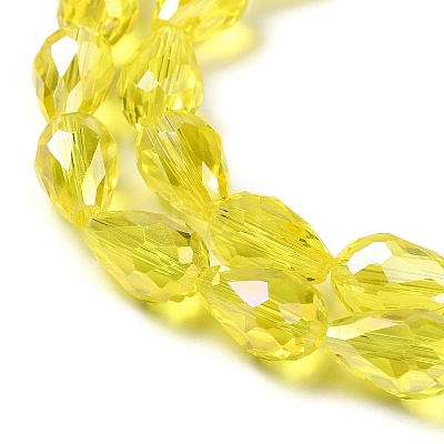 Electroplate Glass Beads Strands EGLA-D015-15x10mm-30-A-1