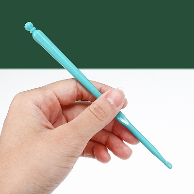 ABS Plastci Handle Head Crochet Hook Set PW-WG52426-01-1