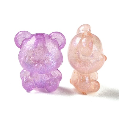 Luminous Transparent Acrylic Beads X-OACR-G033-06D-1