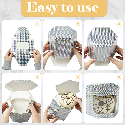Hexagon Laser Window Paper Gift Boxes CON-FZC0002-001A-03-1