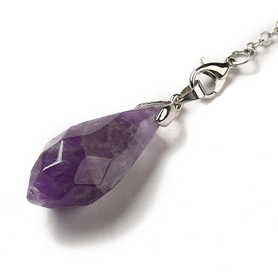 Natural Amethyst Dowsing Pendulum Big Pendants G-H286-03P-04-1