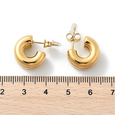 304 Stainless Steel Stud Earrings EJEW-U051-02G-1