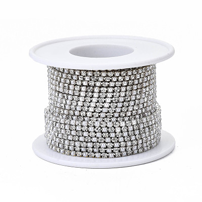 Brass Rhinestone Strass Chains CHC-T011-SS6.5-01S-1