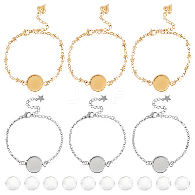 DIY Blank Dome Link Bracelet Maknig Kit DIY-NB0010-47A-1