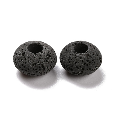 Natural Lava Rock European Beads GGDA007-4A-1