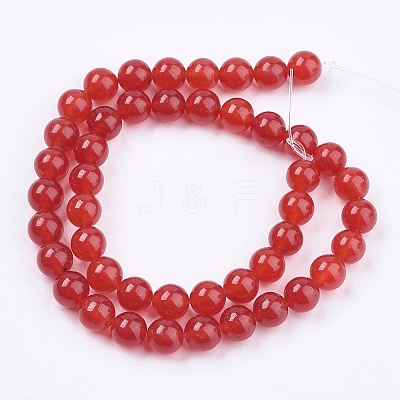 Natural White Jade Bead Strands G-R165-8mm-15-1