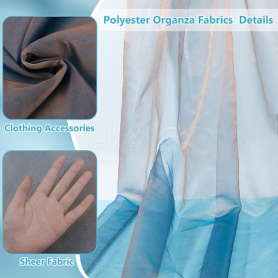 Polyester Organza Fabrics DIY-WH0622-185A-1